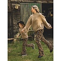 LXS the female concept LXS Velours flared pants Winter Flower Zwart