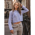 LOOXS 10sixteen Blouse Gestreept met witte kraag