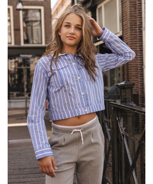 LOOXS 10sixteen Blouse Gestreept met witte kraag