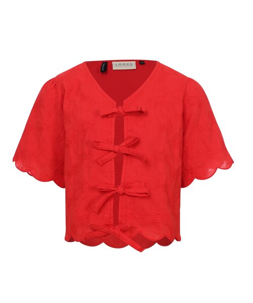 LOOXS 10sixteen Blouse katoen broderie Red Flower