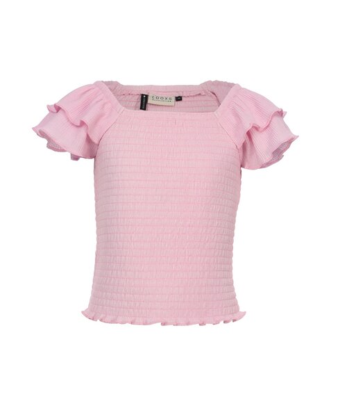 LOOXS 10sixteen Soft Pink Ruffle top