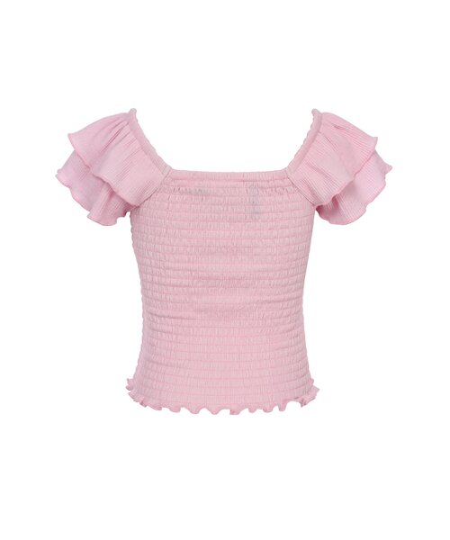 LOOXS 10sixteen Soft Pink Ruffle top