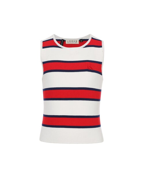 LOOXS 10sixteen Gebreide Viscose top gestreept