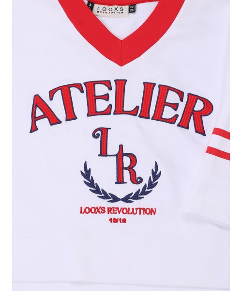 LOOXS 10sixteen T-shirt Wit / Rood V-hals