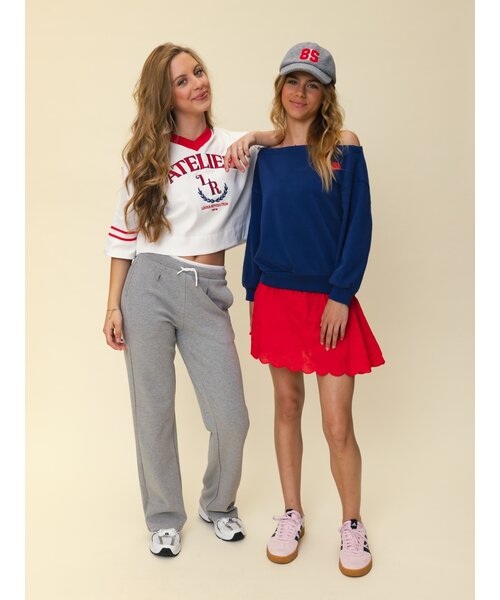 LOOXS 10sixteen T-shirt Wit / Rood V-hals