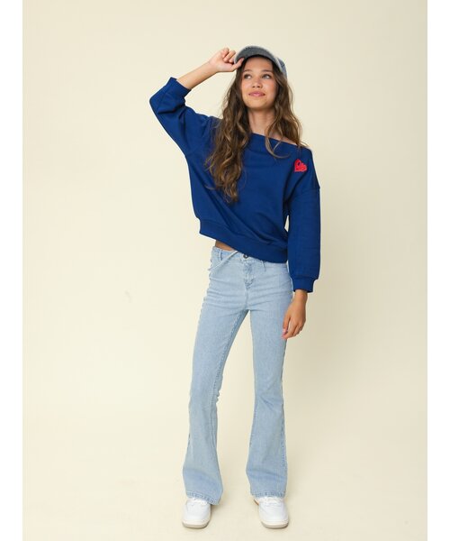 LOOXS 10sixteen Flared denim stretch gestreept