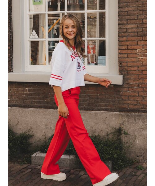 LOOXS 10sixteen Sweat pants Straight Leg Rood Viscose