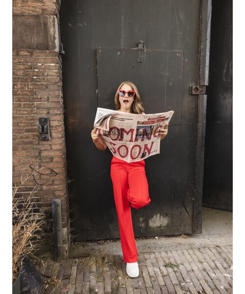 LOOXS 10sixteen Sweat pants Straight Leg Rood Viscose