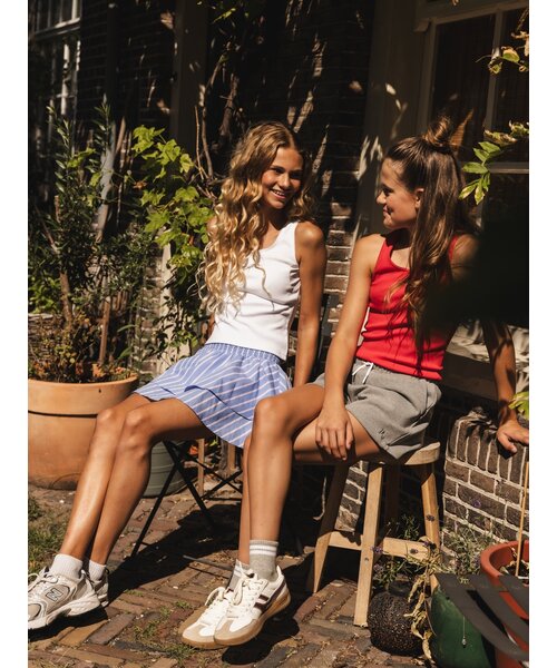 LOOXS 10sixteen Skort blue en pink gestreept