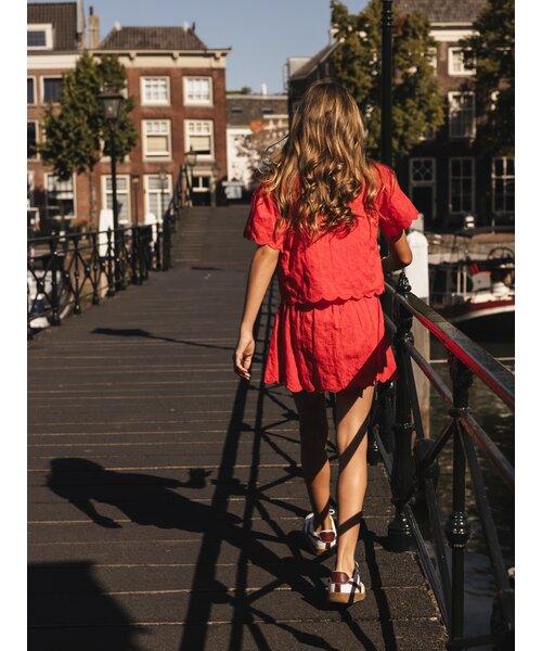 LOOXS 10sixteen Skort katoen broderie Red Flower