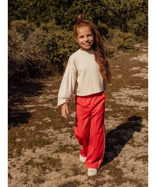 LOOXS Little Cropped Sweater Creamy met  rugprint