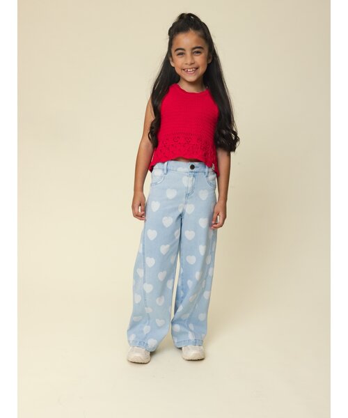 LOOXS Little Gebreide katoenen top Rood