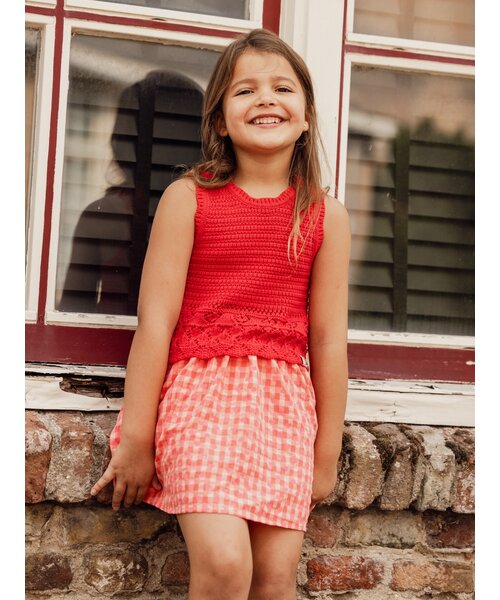 LOOXS Little Gebreide katoenen top Rood