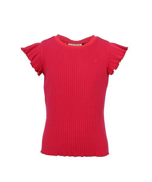 LOOXS Little Rib jersey t-shirt Poppy Rood