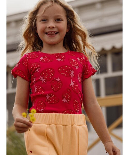 LOOXS Little Rib jersey t-shirt Strawberry fields