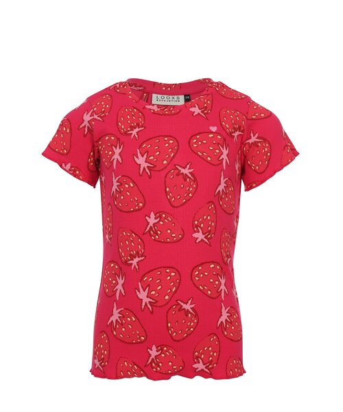 LOOXS Little Rib jersey t-shirt Strawberry fields