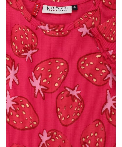 LOOXS Little Rib jersey t-shirt Strawberry fields