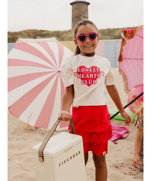 LOOXS Little Cropped T-shirt Creamy Heart