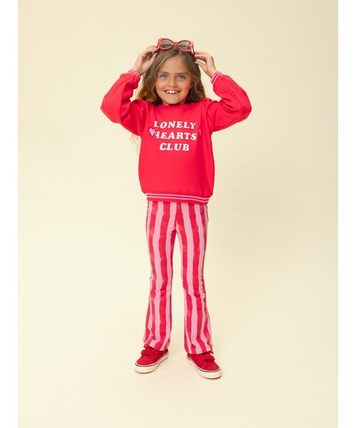 LOOXS Little Flared sweat broekje gestreept