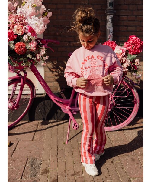 LOOXS Little Flared sweat broekje gestreept