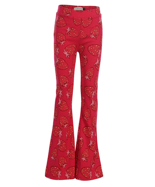 LOOXS Little Flared broekje rib jersey Strawberry fields
