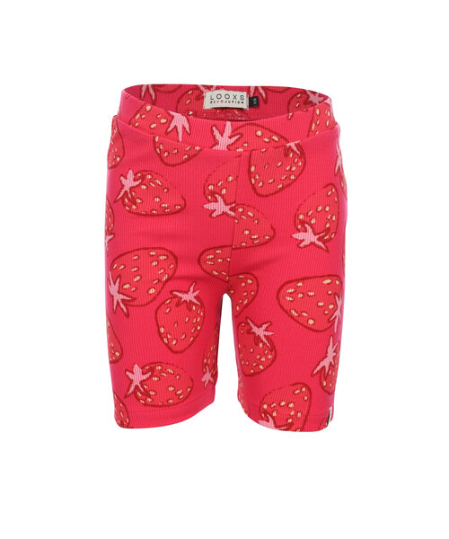 LOOXS Little Rib jersey slim fit short Strawberry fields