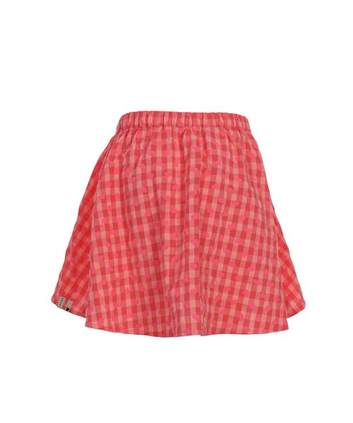 LOOXS Little Wijde rok katoen Pink Hearts Check