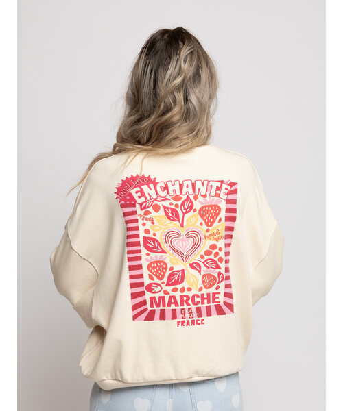 LXS the female concept LXS Sweater Creamy backprint