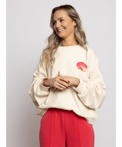 LXS the female concept LXS Sweater Creamy backprint