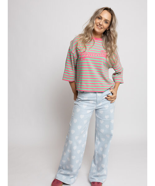 LXS the female concept LXS Denim wide leg Hearts