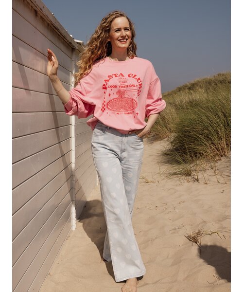 LXS the female concept LXS Denim wide leg Hearts