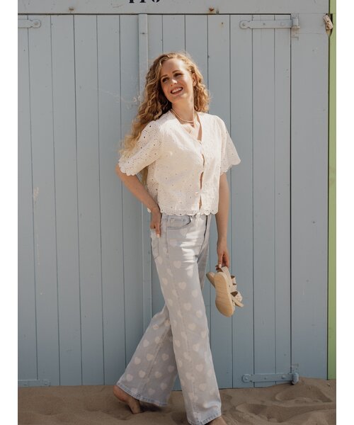 LXS the female concept LXS Denim wide leg Hearts