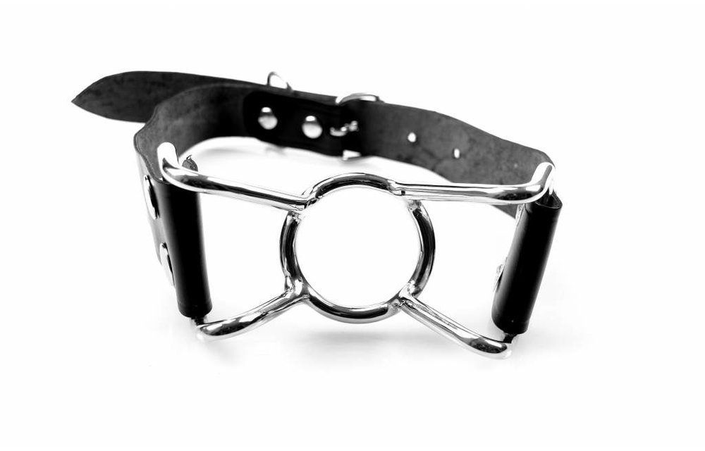 Spider Mouth Gag aus Leder & Edelstahl | Kinky BDSM