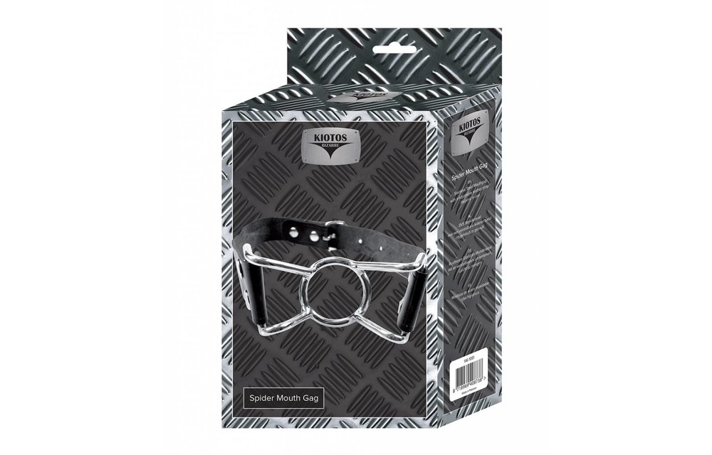 Spider Mouth Gag van Leer & Roestvrij Staal | Kinky BDSM