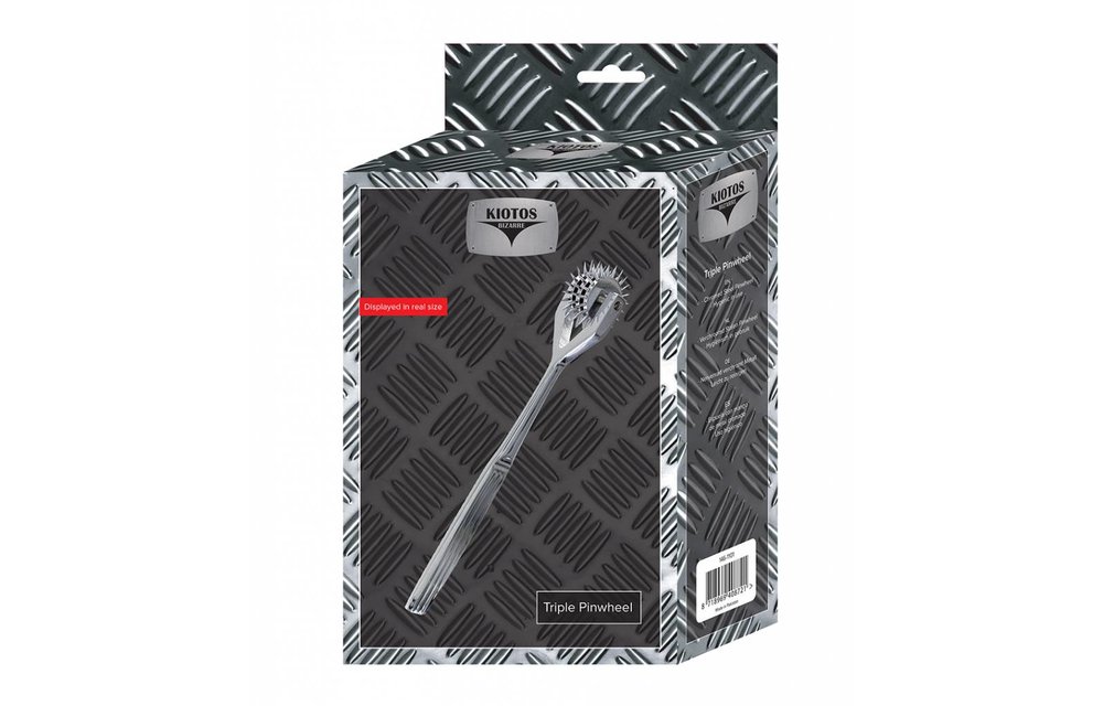 Triple Pinwheel - Stimulate your skin with chrome-plated steel