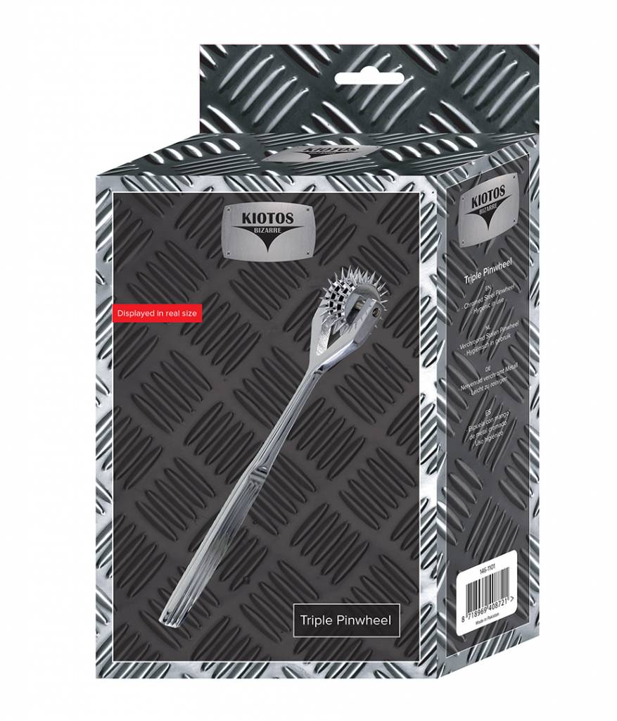 Triple Pinwheel - Stimulate your skin with chrome-plated steel