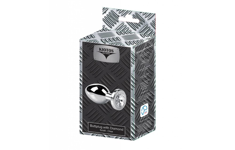Buttplug Met Diamant - Klein & Helder Roestvrij Staal S/M