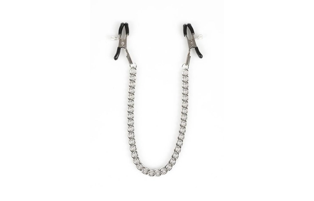 Adjustable Bull Nose Nipple Clamps with Rubber & Chain