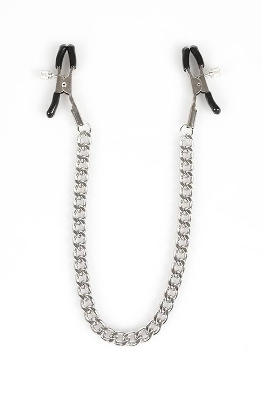 Adjustable Bull Nose Nipple Clamps with Rubber & Chain