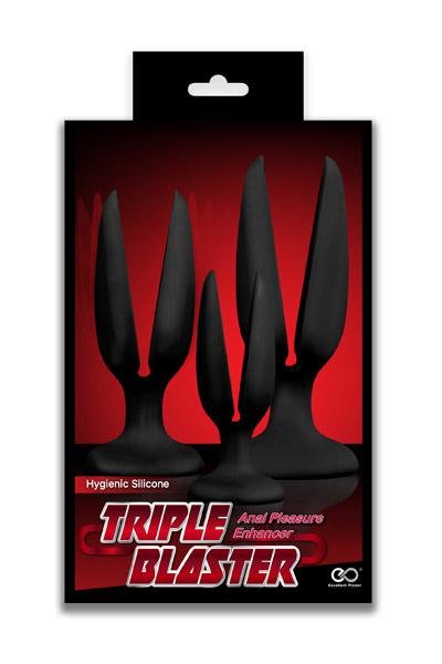 Set van 3 Offene Plugs Schwarz