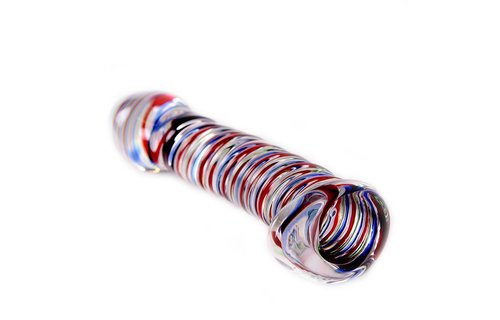 Glasdildo Farbe Swirl 15 cm – Warmes & kaltes Vergnügen