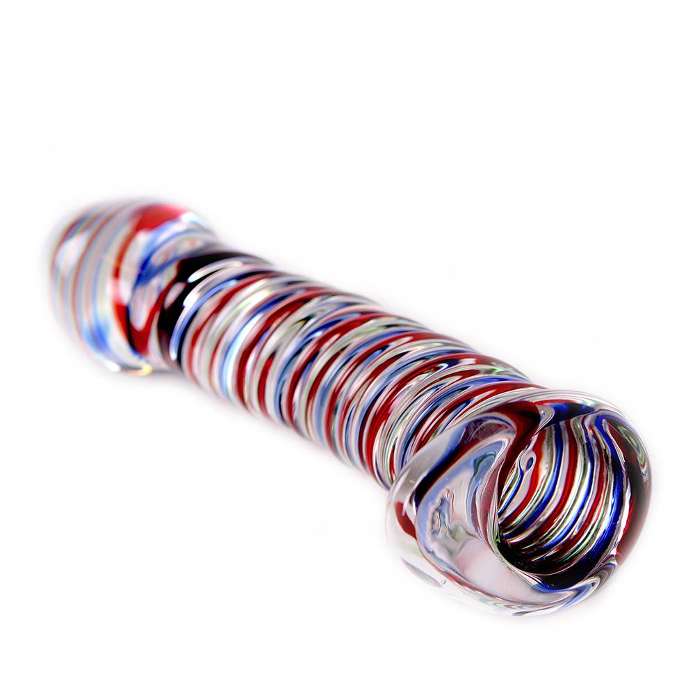 Glass Dildo Colour Swirl 15 cm – Warm & Cold Pleasure