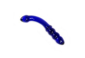 Dildo Blau Curve 17,5 cm | Glas Kiotos Glasdildo