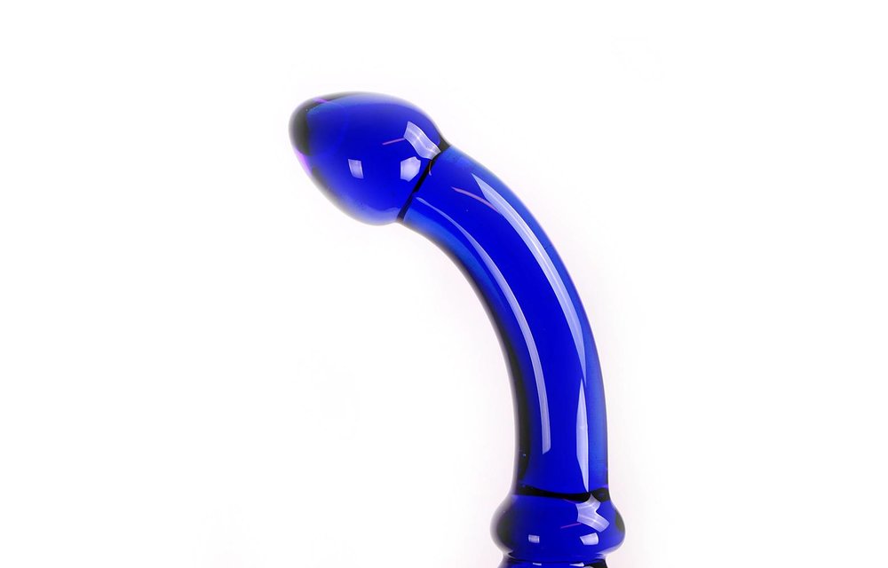 Dildo Blue Curve 17.5 cm | Glass Kiotos Glass Dildo