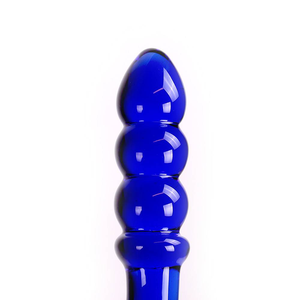 Dildo Blue Curve 17.5 cm | Glass Kiotos Glass Dildo