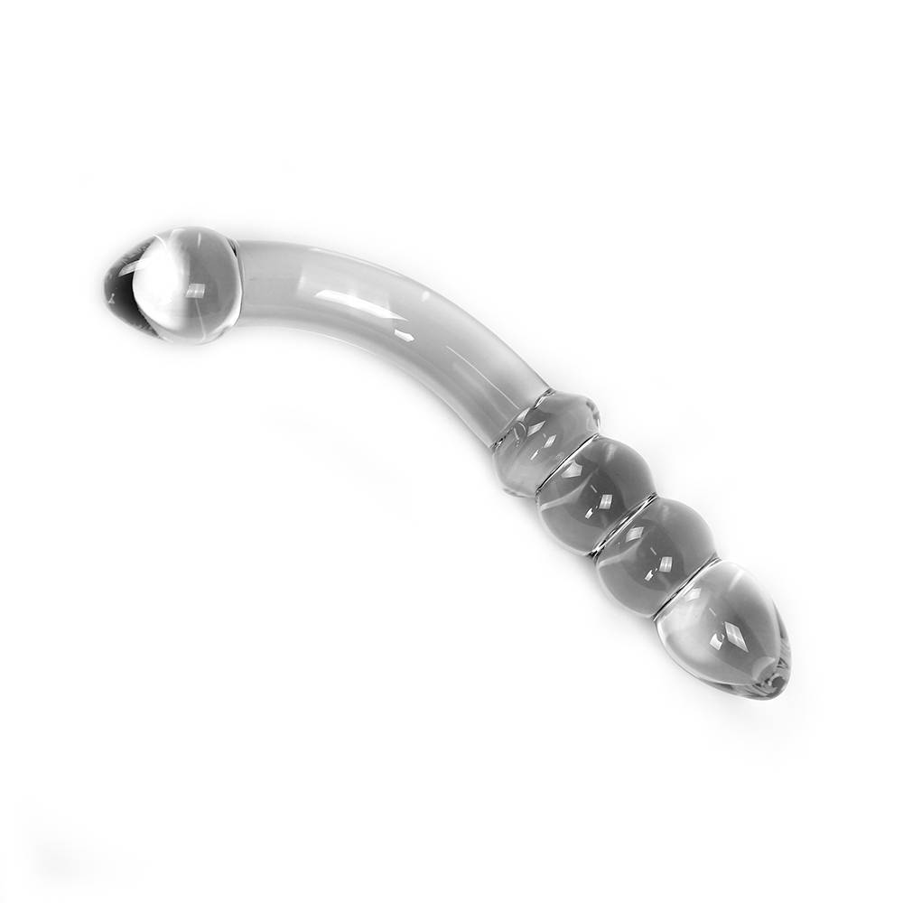 Clear Curve Dildo 17.5 cm – Glass dildo for warm & cold sensations