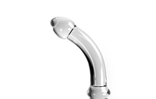 Clear Curve Dildo 17.5 cm – Glass dildo for warm & cold sensations