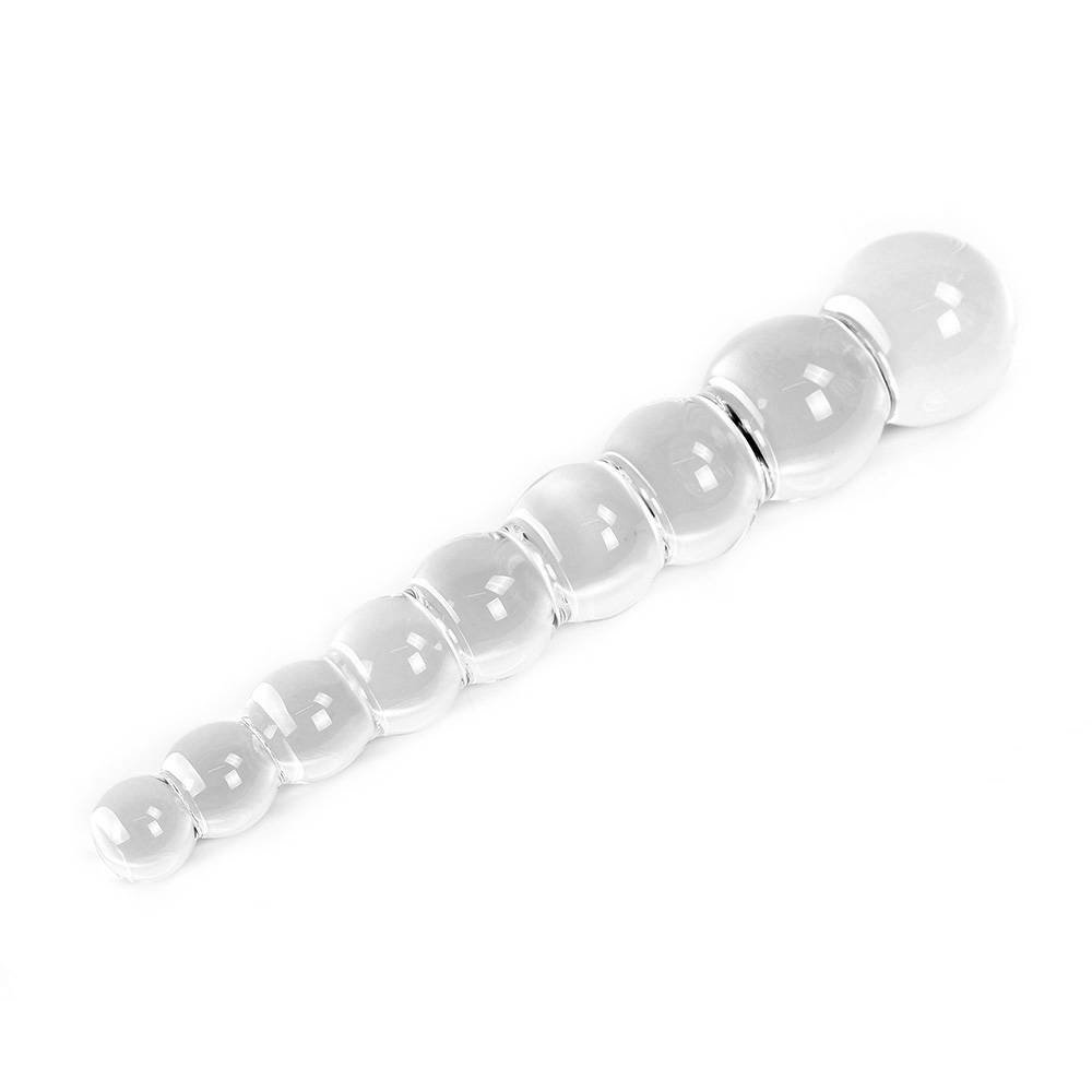 Glass Dildo SNOWBALL Transparent 15.6 x 2 cm - Glass Dildos - Dildos