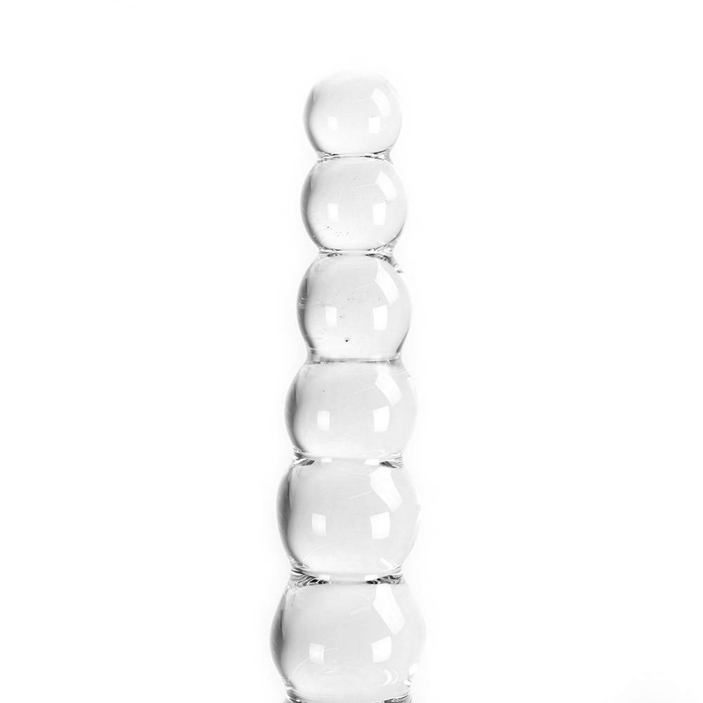 Glass Dildo SNOWBALL Transparent 15.6 x 2 cm - Glass Dildos - Dildos