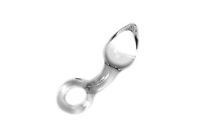 Dildo Clear Butt Plug & O-Ring 14,5 cm | Glasdildo Wärme/Kälte